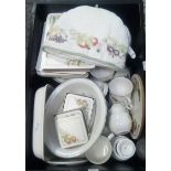 CARTON OF ST MICHAEL ASHBERRY CHINA INCL: PLATE MATS