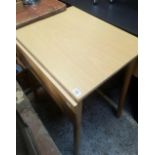 SMALL BEECH EFFECT DROP FLAP KITCHEN TABLE