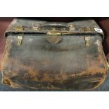 OLD LEATHER DOCTORS BAG FOR RESTORATION