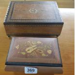 2 SMALL INLAID MUSIC BOXES (1 FROM SORRENTO)