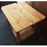 STRIPPED PINE KITCHEN TABLE 2FT 6'' X 2FT