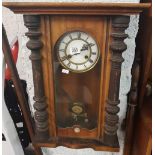 SMALL VIENNESE STYLE PENDULUM WALL CLOCK FOR RESTORATION