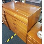 WILLIAM LAWRENCE TEAK CHEST OF 6 DRAWERS 2FT 7'' W