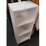 NARROW MELAMINE 3 SHELVED BOOKCASE 16'' W