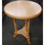 SMALL CIRCULAR PINE COFFEE TABLE