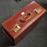 LEATHER ANTLER DOCUMENT CASE