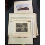 COLLECTION OF MOUNTED PRINTS & ETCHINGS (A NUMBER ARE GEORGIAN)