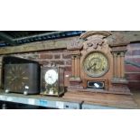 3 CLOCKS, 1 MANTEL, 1 TORSION & 1 ART DECO