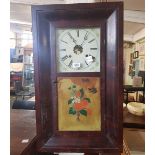 AMERICAN & ANSONIA STYLE CLOCK WITH PAINTED DIAL