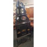 MIRRORED VICTORIAN EBONISED CORNER CABINET OF ORNATE DESIGN