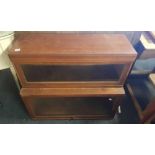 2 TIER GLOBE WERNICKE STYLE BOOKCASE