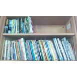 SHELF & HALF OF MAINLY HARDBACK BOOKS ON RAILWAYS