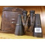 VINTAGE CARL ZEISS JENA TELEDUZ 12 X BINOCULARS WITH CASE