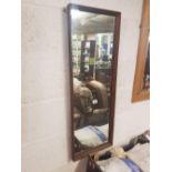 MODERN RECTANGULAR WOOD FRAMED HALL MIRROR