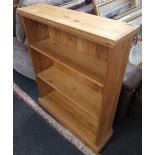 MODERN STRIPPED BOOKCASE WITH 3 SHELVES 2FT 8'' W