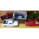 DIECAST VW BEETLE (BOXED) SAICO MORRIS PICK-UP X 2, FORD PICK-UP