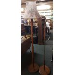 1960'S TEAK STANDARD LAMP & SHADE WITH 1 OTHER