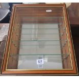 SMALL WALL MOUNTED DISPLAY CASE WITH GLASS SHELVES