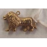 9ct GOLD LION CHARM