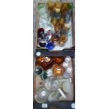 SHELF OF GLASSES, GOBLETS & OTHER ITEMS