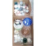 TWO CARTONS OF MIXED CHINAWARE & GLASS