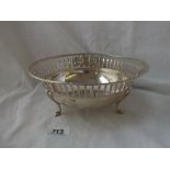 A fruit bowl with pierced border - 8"DIA - Sheffield 1917 - 330gms