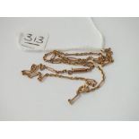 A fancy link neck chain in 9ct - 4.5gms