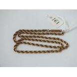 A GOOD ROPE TWIST NECKCHAIN IN 15CT GOLD - 18.2GMS