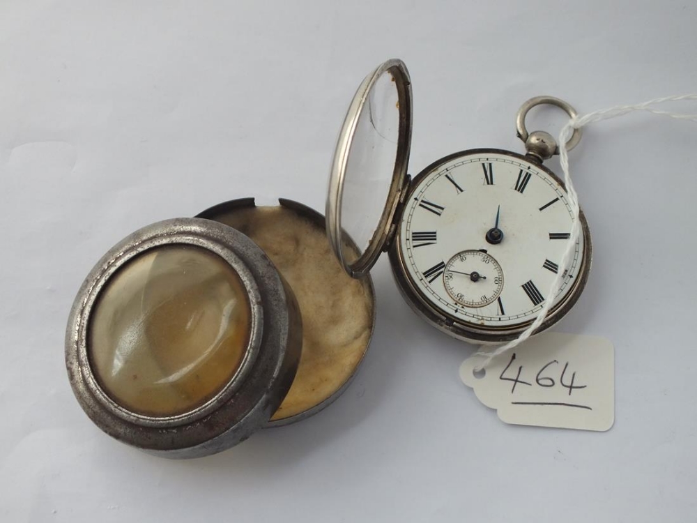 A 19th century gents silver pocket watch in case