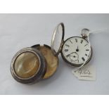 A 19th century gents silver pocket watch in case