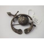 Two Celtic style silver brooches