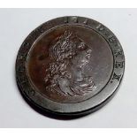 George III "cartwheel" penny 1797 S3777. High grade