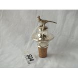 A bottle stopper with pheasant finial - B'ham 1961