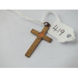 A 9ct cross pendant - 1.8gms