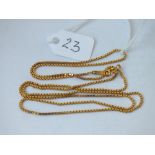 A box link chain in 14ct gold - 4.8gms