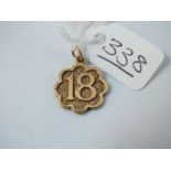 An 18 pendant in 9ct - 1.6gms