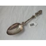 A Dutch spoon surmounted with two figures