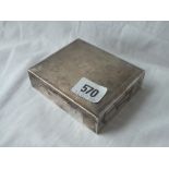 A cigarette box with engine turned cover - 4" wide - London