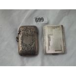 A large Vesta case - B'ham 1919 and a matchbook holder