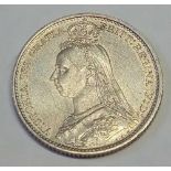 Victorian Golden Jubilee sixpence 1887. Type 1. S3928