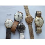 Five various wrist watches