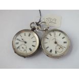 Two gents silver pocket watches - 1 by GRAVES of SHEFFIELD