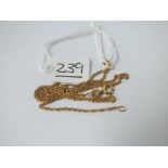 A rope twist neck chain in 9ct - 1.6gms