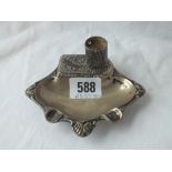 An unusual Portuguese (800 standard) ashtray - 69gms