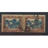 SOUTH AFRICA: SG019 (1946). Horizontal used pair. Fine CDS copy. Cat £110