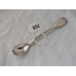 A Georgian fiddle thread and shell pattern egg spoon - 1834 by LYAS Bros