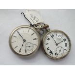 Two gents metal cased pocket watches both seconds dial - 1 by ELGIN