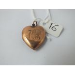 A heart-shaped back & front locket in 9ct - 5.5gms