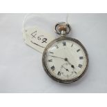 A gents silver pocket watch