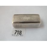 Another c19 continental snuff box, engine turned - 2.5" wide